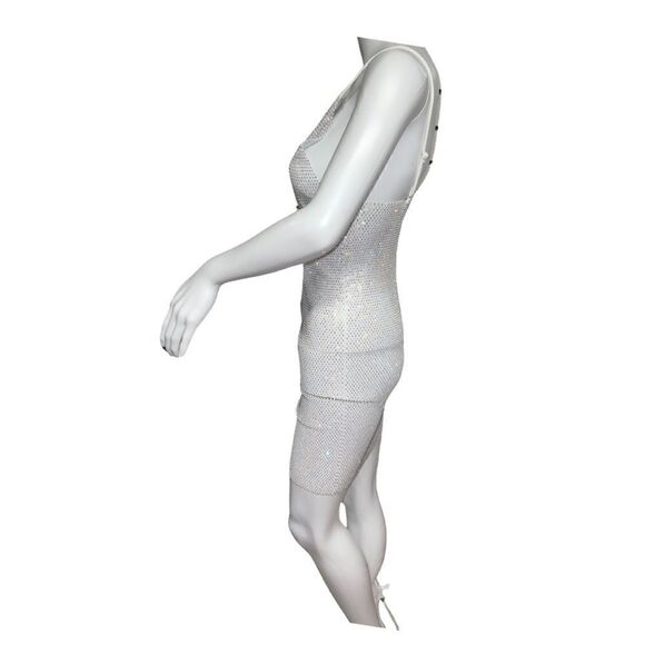Vavoom Sexy Halter White See Through Mini Dress.  Size OS Club Dancer Costume - Picture 6 of 11